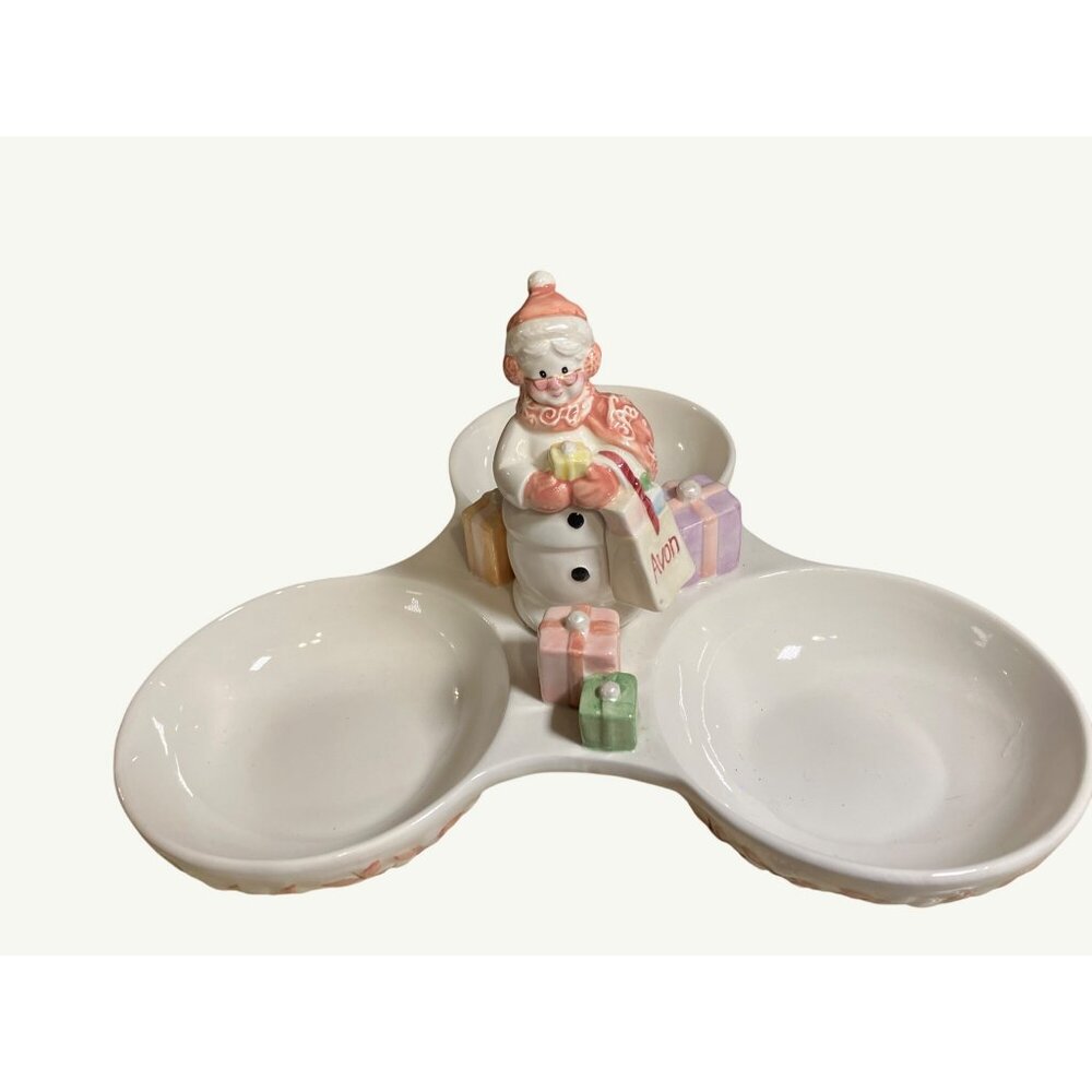 Avon Snowlady 2003 Presidents Club Holiday Gift Collection Serving Dish
